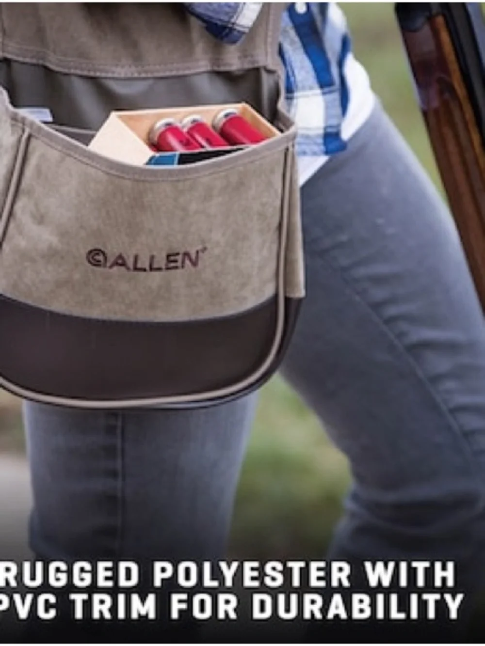 Allen Company Shotgun Shell Pouch with Belt for Hunting and Shooting Range